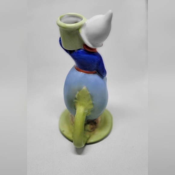 Art Deco 1930's Dutch boy and girl candle stick holders with handle Porcelain - Picture 6 of 9